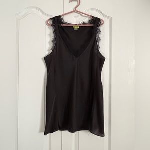 Stella and Dot black lace camisole style tank